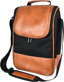 Borsa Termica in Pelle da Viaggio per 2 Bottiglie