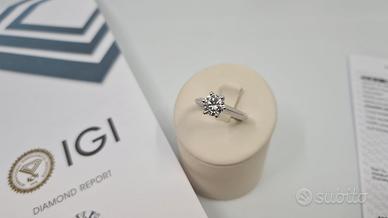 Anello Solitario Diamante 1,32 ct CERTIFICATO IGI