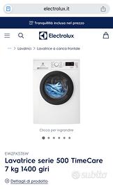 Nuova Lavatrice Electrolux libera istallazione