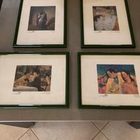 4 stampe con cornice