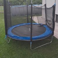 trampolino elastico da giardino con rete