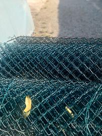 Rete da recinzioni plastificata verde altezza 120