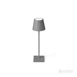 Lampada da comodino grigio scuro