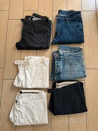Lotto 6 Pantaloni Uomo Taglia 48 - Jeans e Chino