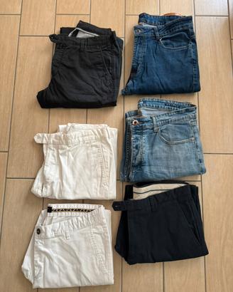 Lotto 6 Pantaloni Uomo Taglia 48 - Jeans e Chino