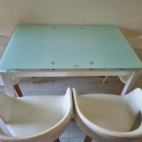 Tavolo allungabile  in vetro temperato