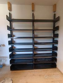 Libreria / Scaffalatura in metallo nero componibil