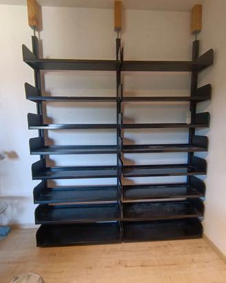 Libreria / Scaffalatura in metallo nero componibil
