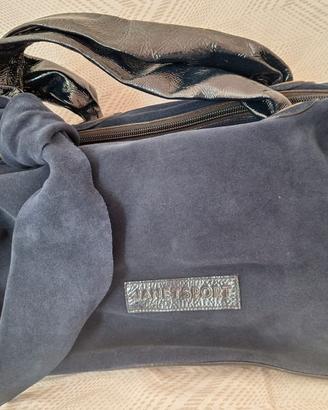 Borsa donna Janet sport scamosciata blu