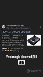 coppia pioneer cdj 350