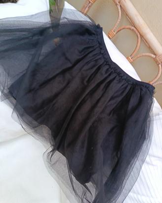 gonna bambina 4 anni in tulle nero 