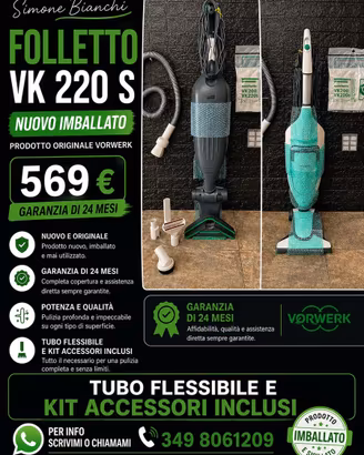 Folletto Vk 220 S NUOVO SIGILLATO ORIGINALE