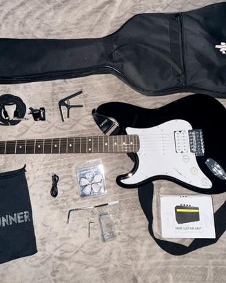 Chitarra elettrica per mancini (set completo)