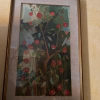 Quadro Albero di Rose. Sonia Micela. firmato ‘60