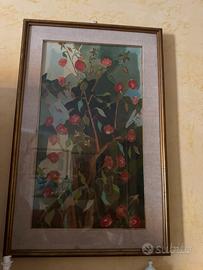 Quadro Albero di Rose. Sonia Micela. firmato ‘60