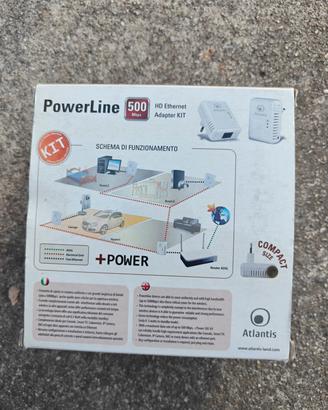 Kit PowerLine Atlantis da 500 Mbps 