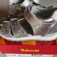 Sandali bambina Balocchi argento con glitter n. 26