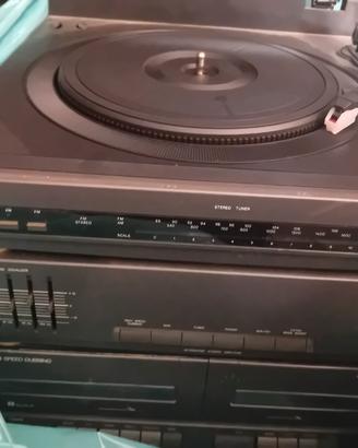 impianto stereo con giradischi  anno 1970