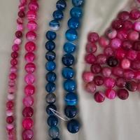 
Lotto di perle in agata colorata 