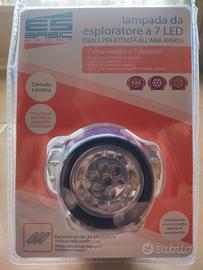Lampada frontale a 7 led