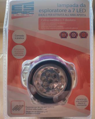 Lampada frontale a 7 led