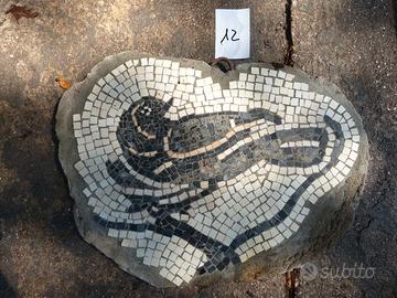 Mosaico "Tortora nera" cm. 40x60 - cod.12