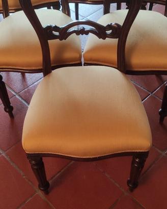 Sedie da pranzo dell' 800 in noce