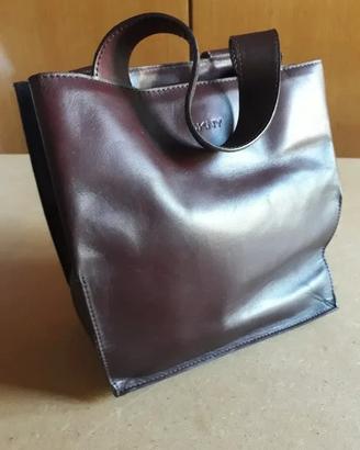 Mini borsa color borgogna DKNY