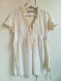 I blues camicia lino bianca