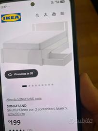 Letto contenitore piu materasso