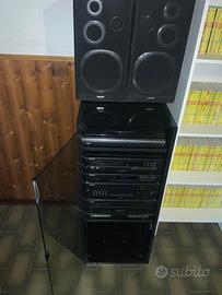Stereo compatto Philips + 2 casse anni 80