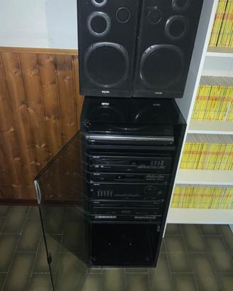 Stereo compatto Philips + 2 casse anni 80