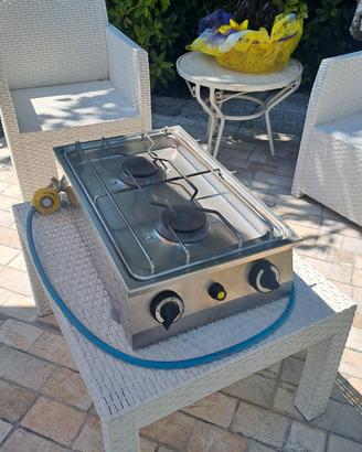 fornello a gas in inox