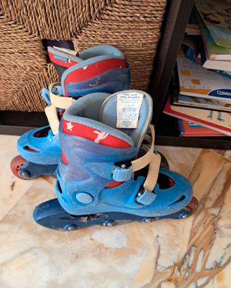 Pattini in Linea Bambino TAGLIA VARIABILE e Casco