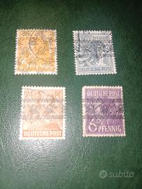Francobolli occupazione bizona 1949