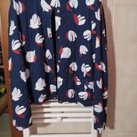 giacca donna floreale aperta