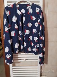 giacca donna floreale aperta