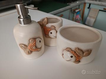 Set Bagno THUN Originale - Linea Pesci (3 Pezzi)