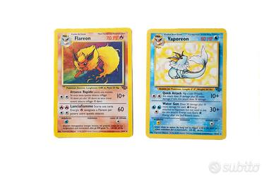 Carte Pokemon set jungle : Flareon e Vaporeon