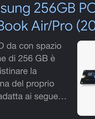 SSD Samsung 256GB x MacBook Air/Pro (2013-2017)
