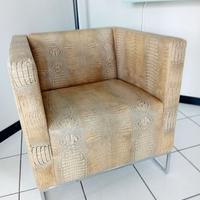Poltroncina di design ecopelle coccodrillo