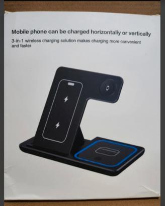 Caricabatterie Wireless 3 in 1 Qi Fast Charge