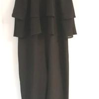 Tuta nera slim in mix di tessuti Fracomina TG xs/s