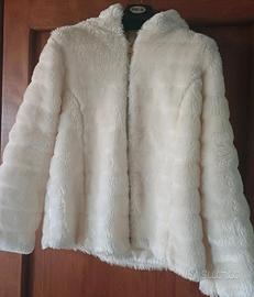 Pelliccia sintetica bianca tg S