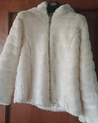 Pelliccia sintetica bianca tg S