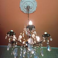 Lampadario di cristallo vintage