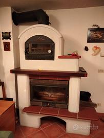 caminetto con forno pizza 
