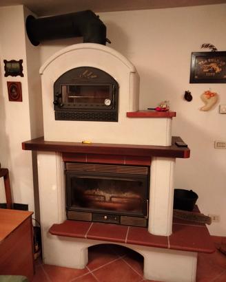 caminetto con forno pizza 