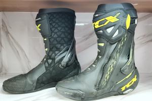 Stivali Moto Racing TCX RT-Race Nero Giallo Fluo T