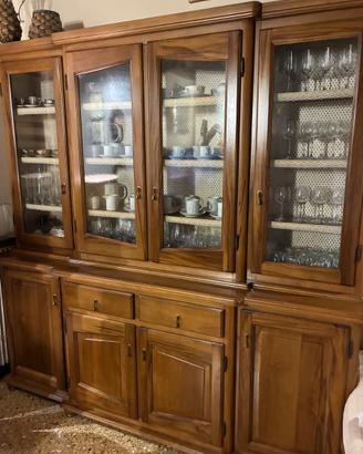 Credenza in legno massiccio noce tanganica